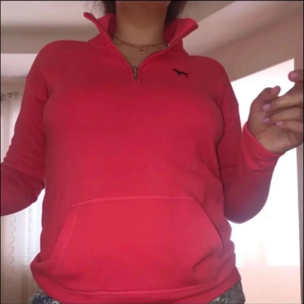 VS PINK 1/4 Zip Sweater